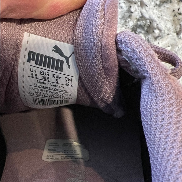 Puma Women's Sneakers - Mauve and White - Picture 2 of 9
